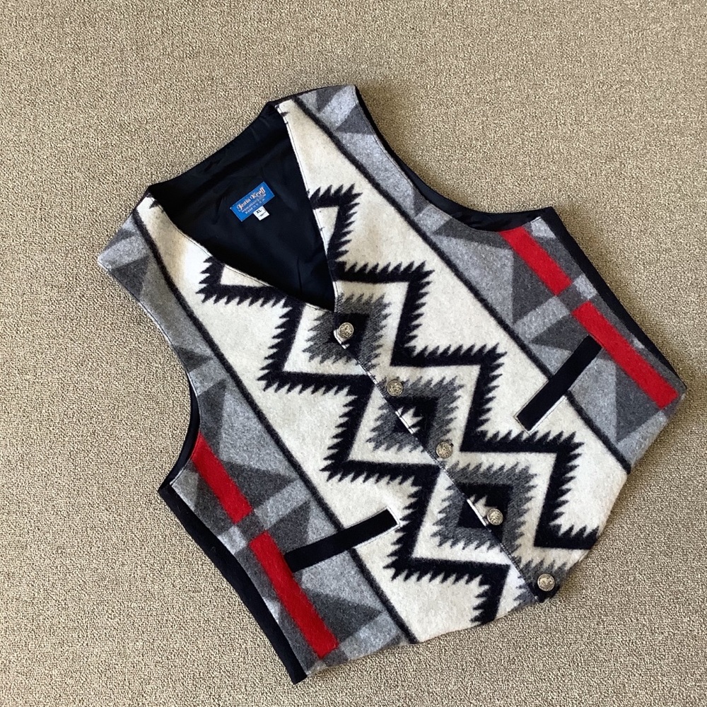 JUSTIN KRAFF NATIVE AMERICAN PRINT VEST